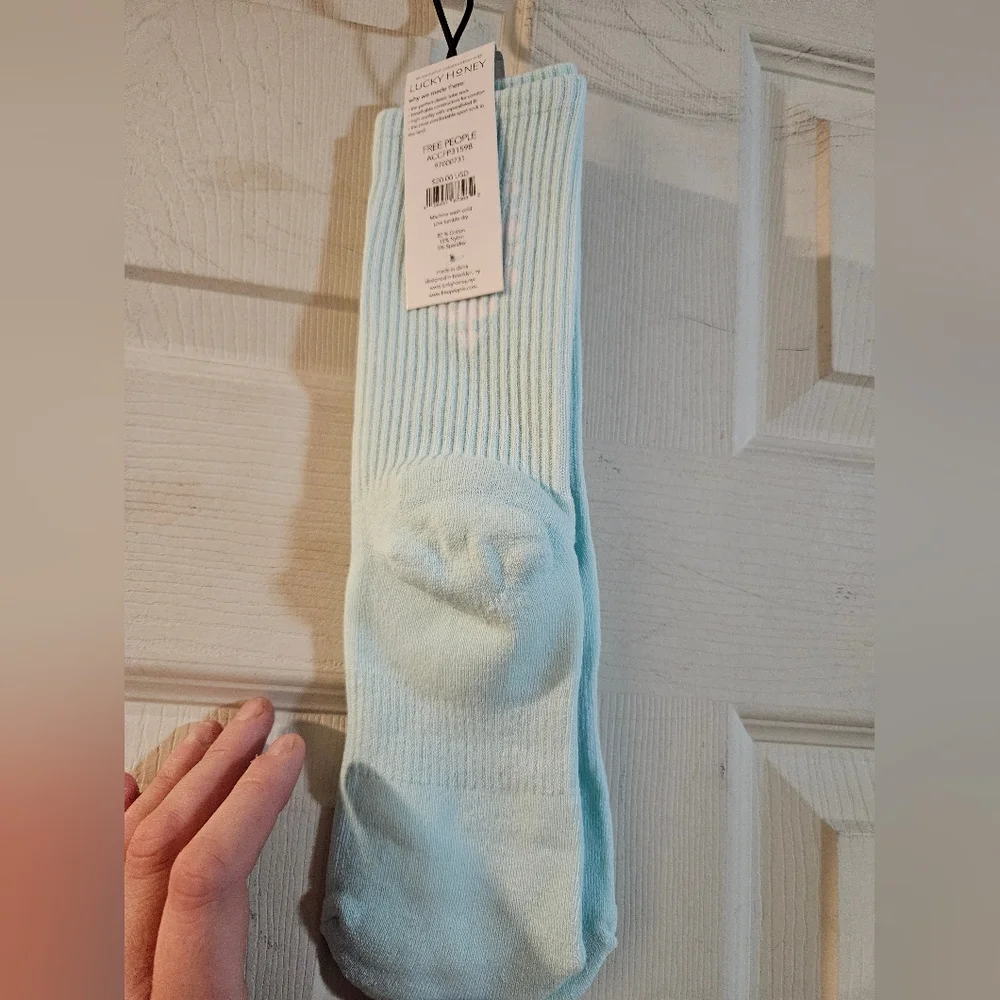 FP Movement x LUCKY HONEY COLLAB Last Lap Tube Socks: BLUE: NEW WITH TAGS